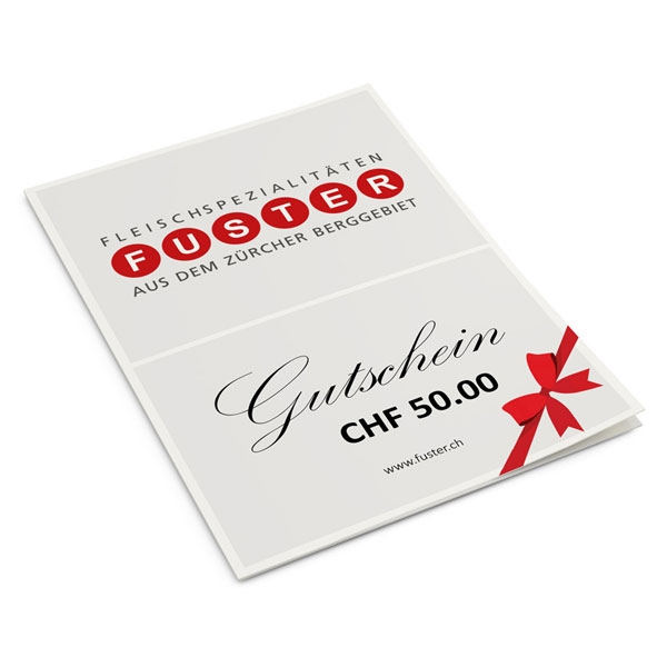 Fuster Geschenkgutschein - CHF 50 Fuster Geschenkgutschein - CHF 50